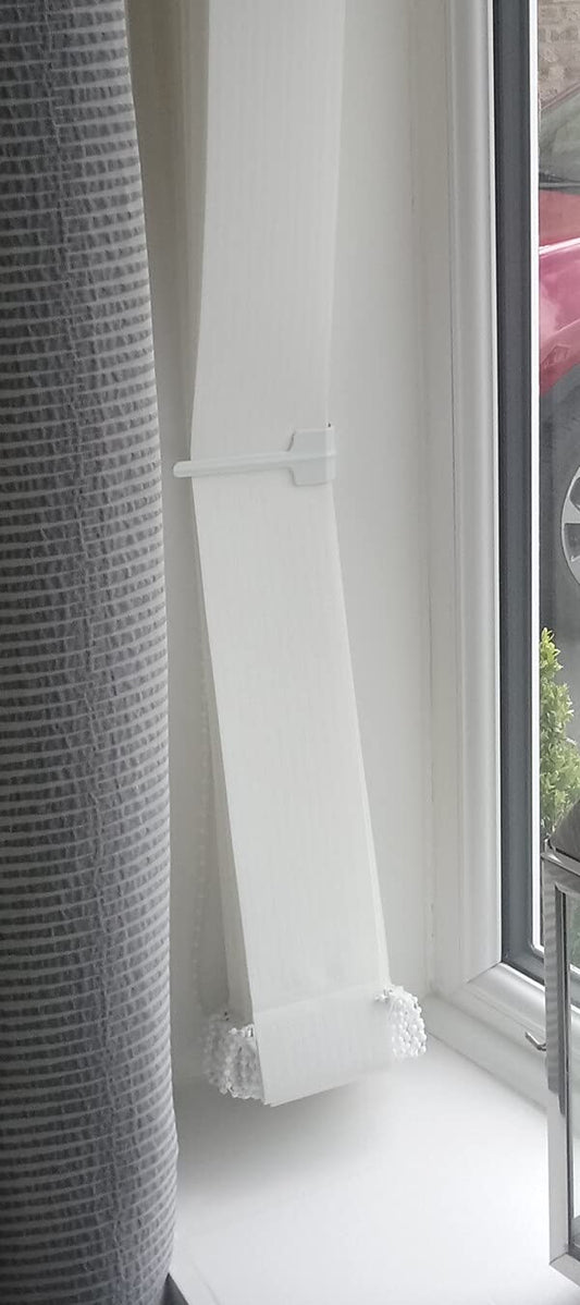 LOUVRETIE Vertical Blind Tieback x2 White
